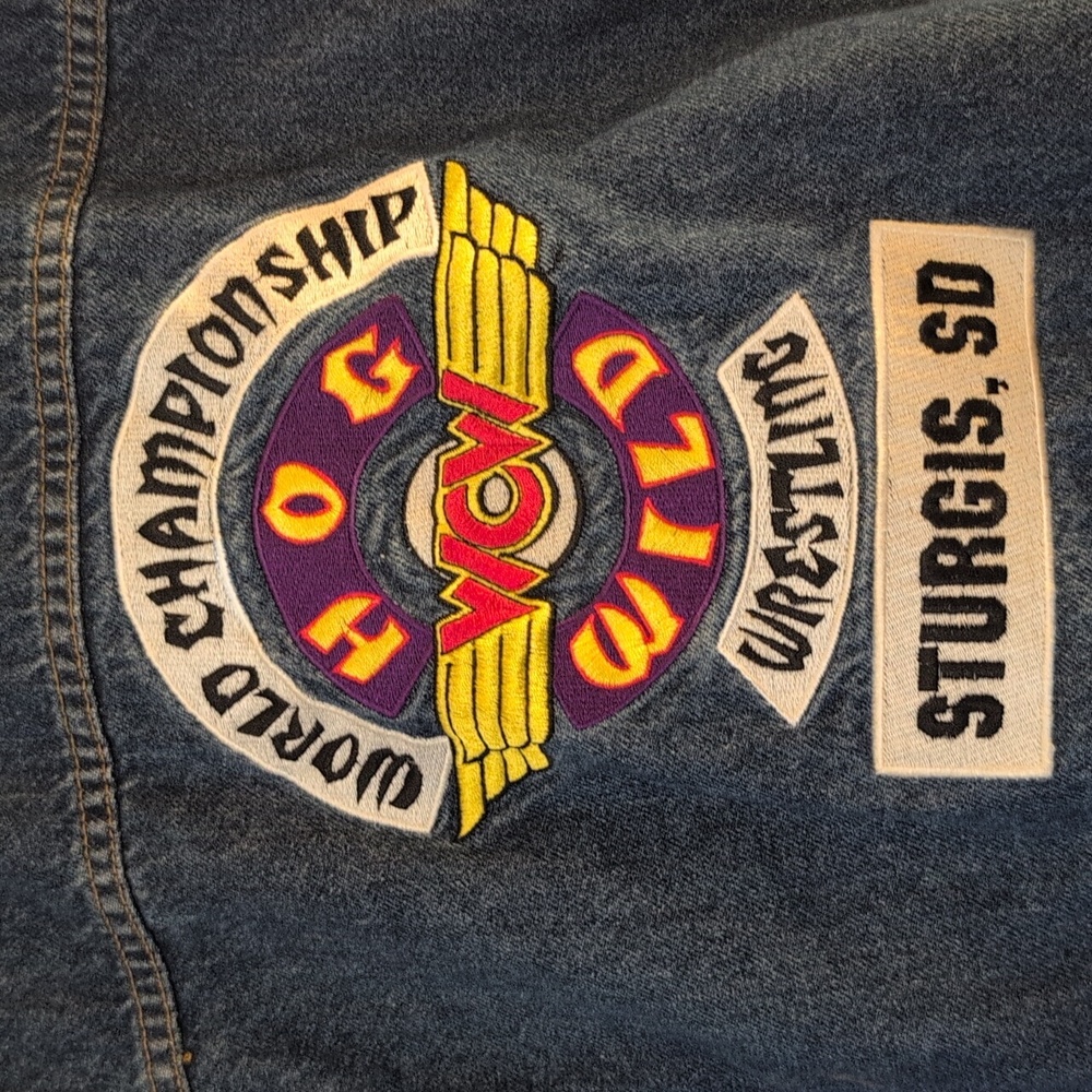Extremely Rare WCW Hog Wild Denim Motorcycle Vest Sturgis, SD